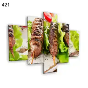 421:لوحة المطعم من خمس اطارات