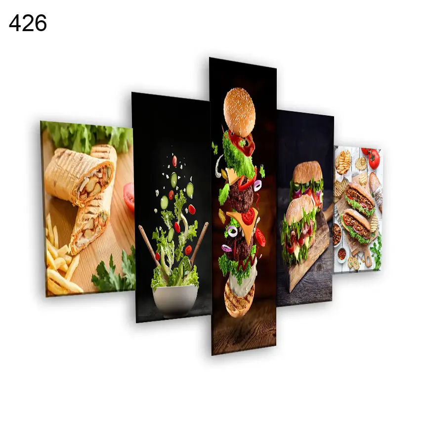 لوحات المطاعم 426:لوحة المطعم من خمس اطارات