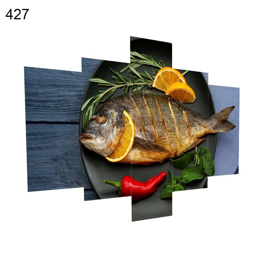 لوحات المطاعم 427:لوحة المطعم من خمس اطارات
