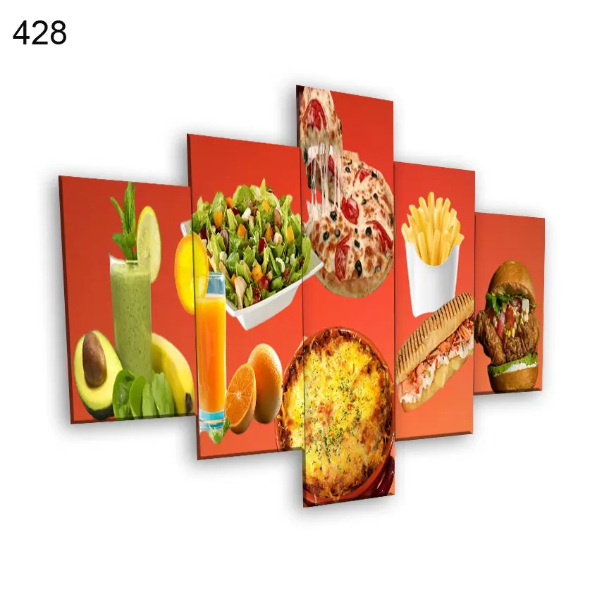 لوحات المطاعم 428:لوحة المطعم من خمس اطارات
