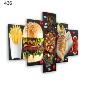 436:لوحة المطعم من خمس اطارات