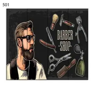 501:لوحة الحلاقة من اربع اطارات