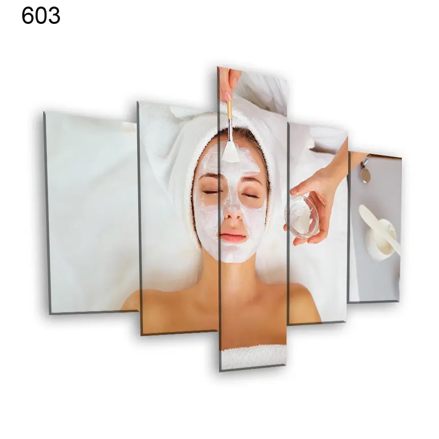 لوحات الحلاقة والتجميل 603:لوحة الحلاقة والتجميل من خمس اطارات