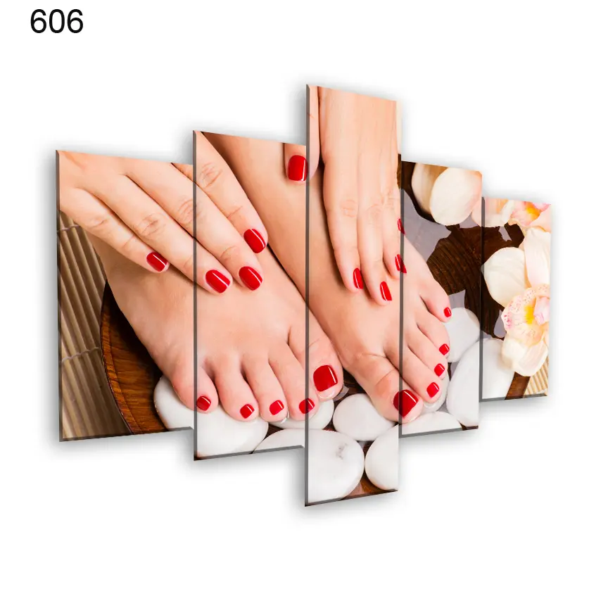 لوحات الحلاقة والتجميل 606:لوحة الحلاقة من خمس اطارات