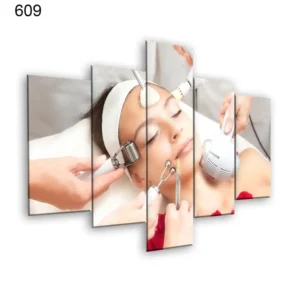 609:لوحة الحلاقة والتجميل من خمس اطارات