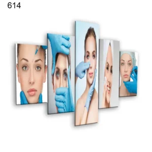 614:لوحة الحلاقة والتجميل من خمس اطارات