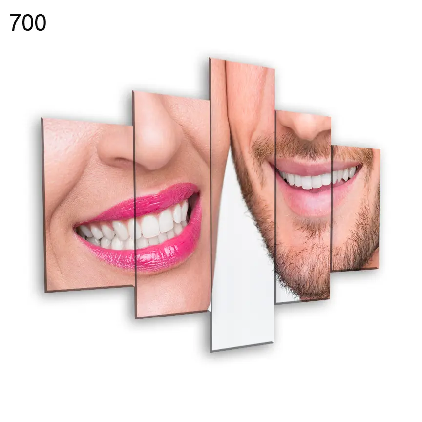 لوحات عيادة الاسنان 700:لوحة عيادة الأسنان من خمس اطارات
