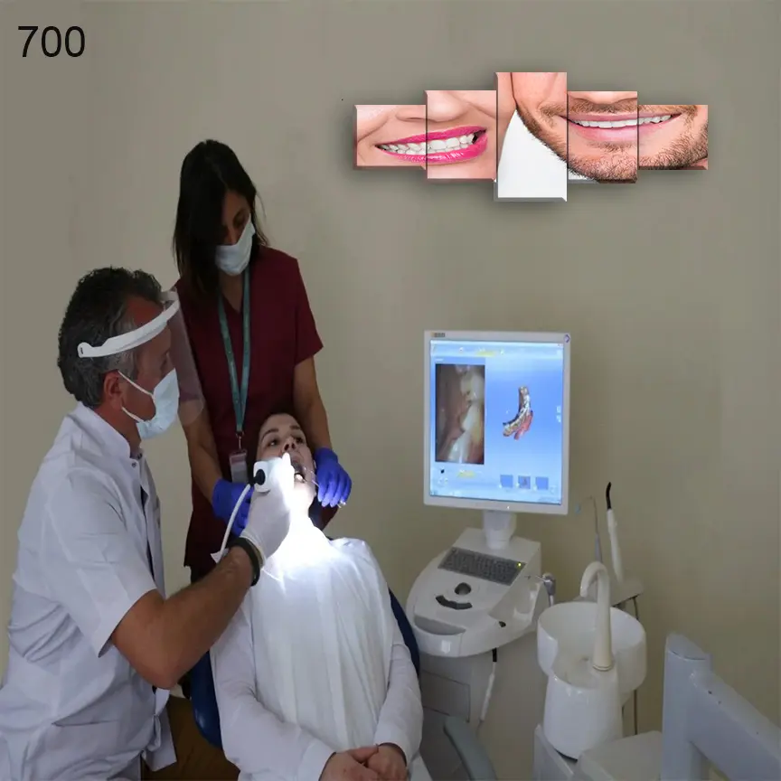 لوحات عيادة الاسنان 700:لوحة عيادة الأسنان من خمس اطارات