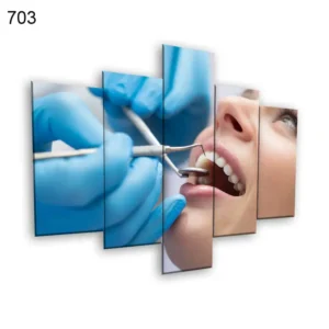 703:لوحة عيادة الأسنان من خمس اطارات