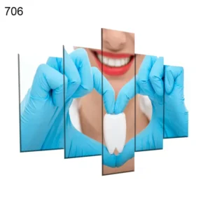 706:لوحة عيادة الأسنان من خمس اطارات