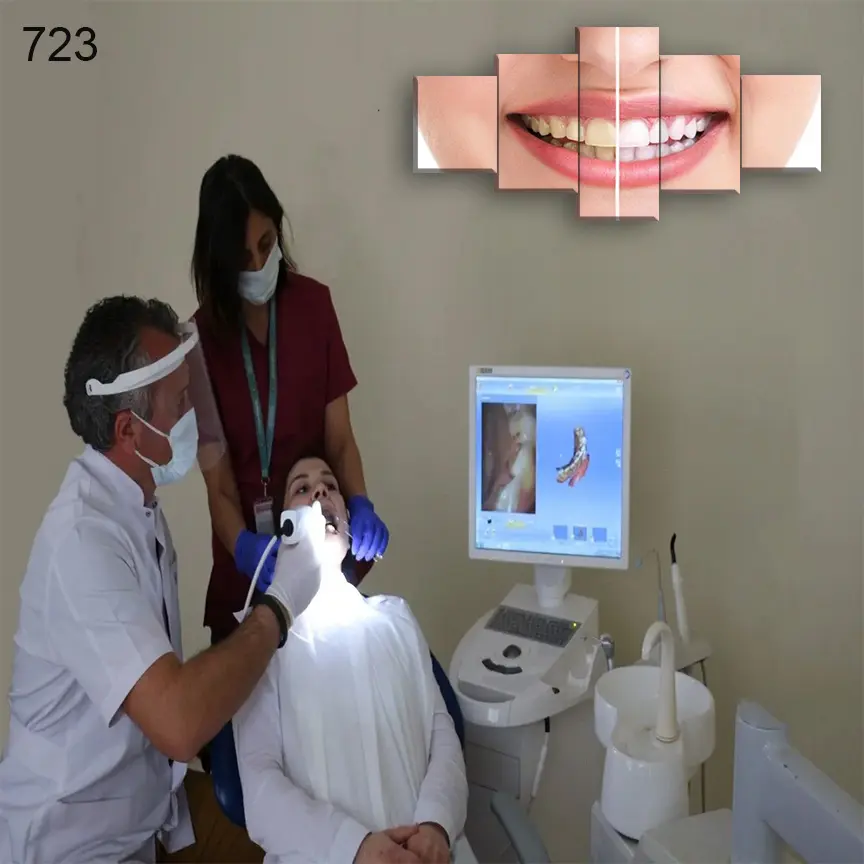 لوحات عيادة الاسنان 723:لوحة عيادة الأسنان من خمس اطارات