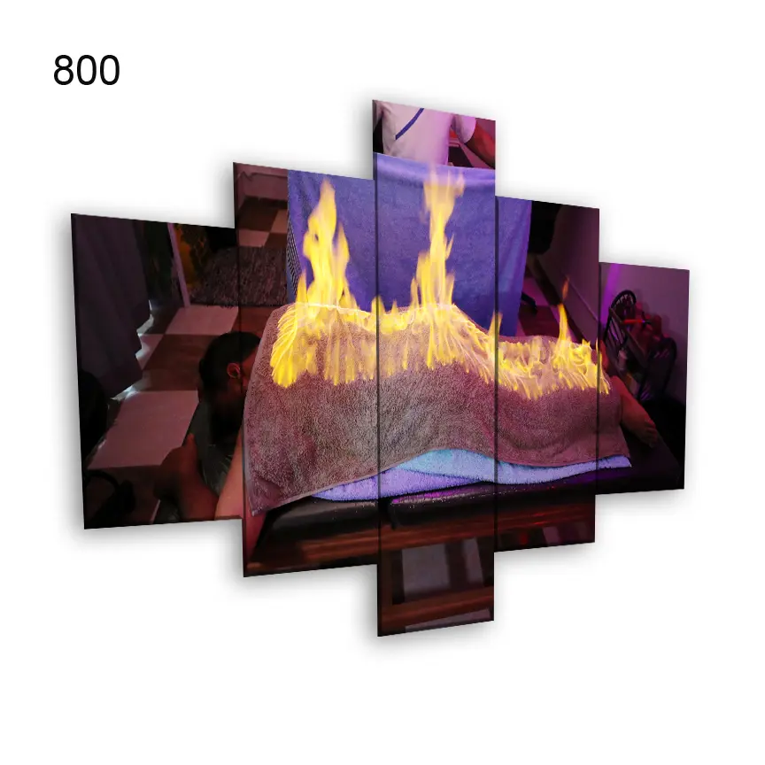 800:لوحة الحجامة من خمس اطارات